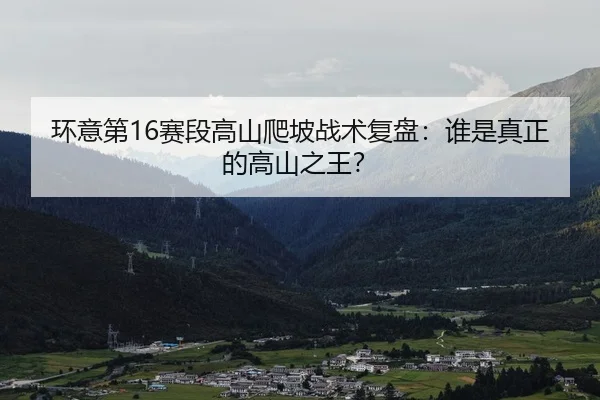 环意第16赛段高山爬坡战术复盘：谁是真正的高山之王？